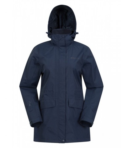 Glacial Extreme Womens Long Waterproof Jacket Navy $34.79 Jackets