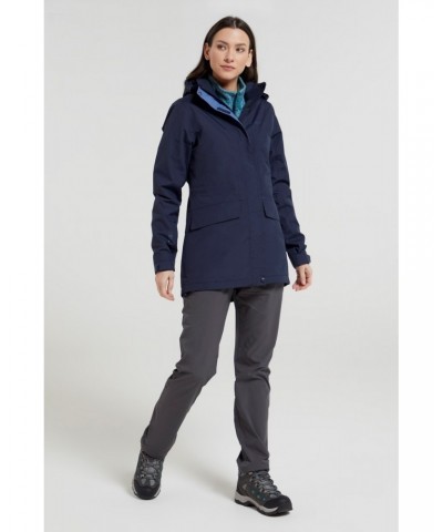 Glacial Extreme Womens Long Waterproof Jacket Navy $34.79 Jackets