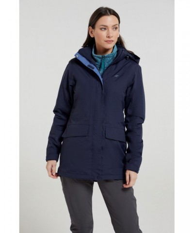 Glacial Extreme Womens Long Waterproof Jacket Navy $34.79 Jackets