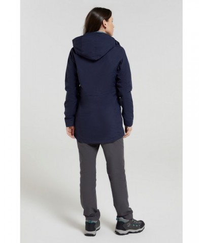 Glacial Extreme Womens Long Waterproof Jacket Navy $34.79 Jackets