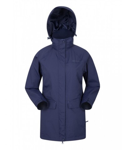 Glacial Extreme Womens Long Waterproof Jacket Navy $34.79 Jackets