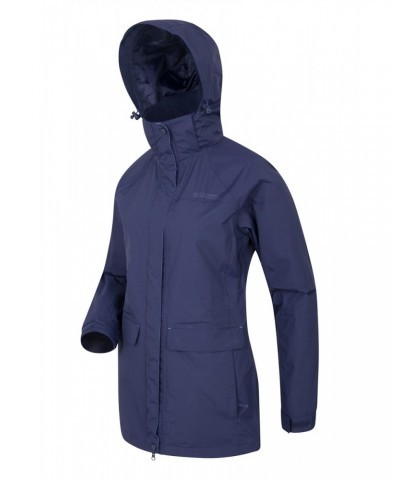 Glacial Extreme Womens Long Waterproof Jacket Navy $34.79 Jackets