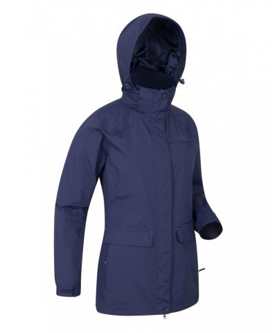 Glacial Extreme Womens Long Waterproof Jacket Navy $34.79 Jackets