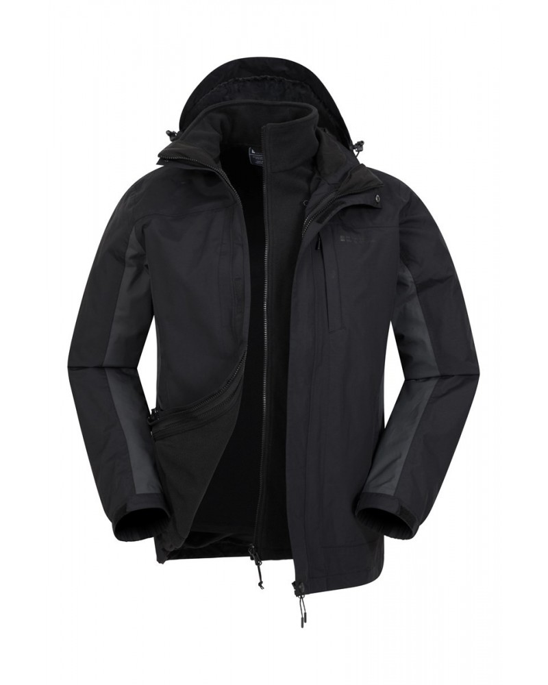 Thunderstorm Mens 3 in 1 Waterproof Jacket Dark Grey $41.80 Jackets