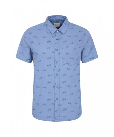 Preston Illustration Mens Shirt Blue $14.85 Tops