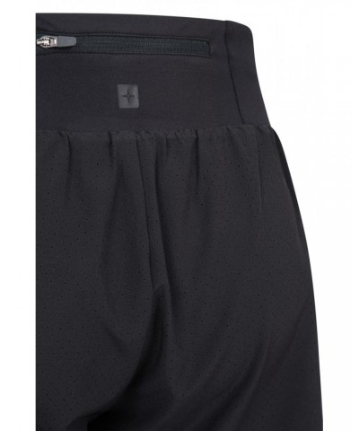 Double-Layer Womens Running Shorts Black $26.40 Active