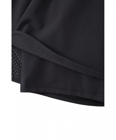 Double-Layer Womens Running Shorts Black $26.40 Active