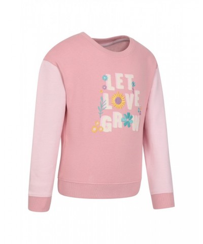 Kids Organic Slogan Sweatshirt Pink $12.97 Tops