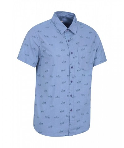 Preston Illustration Mens Shirt Blue $14.85 Tops