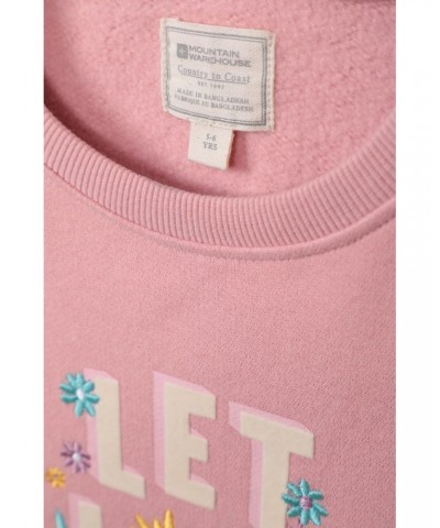 Kids Organic Slogan Sweatshirt Pink $12.97 Tops