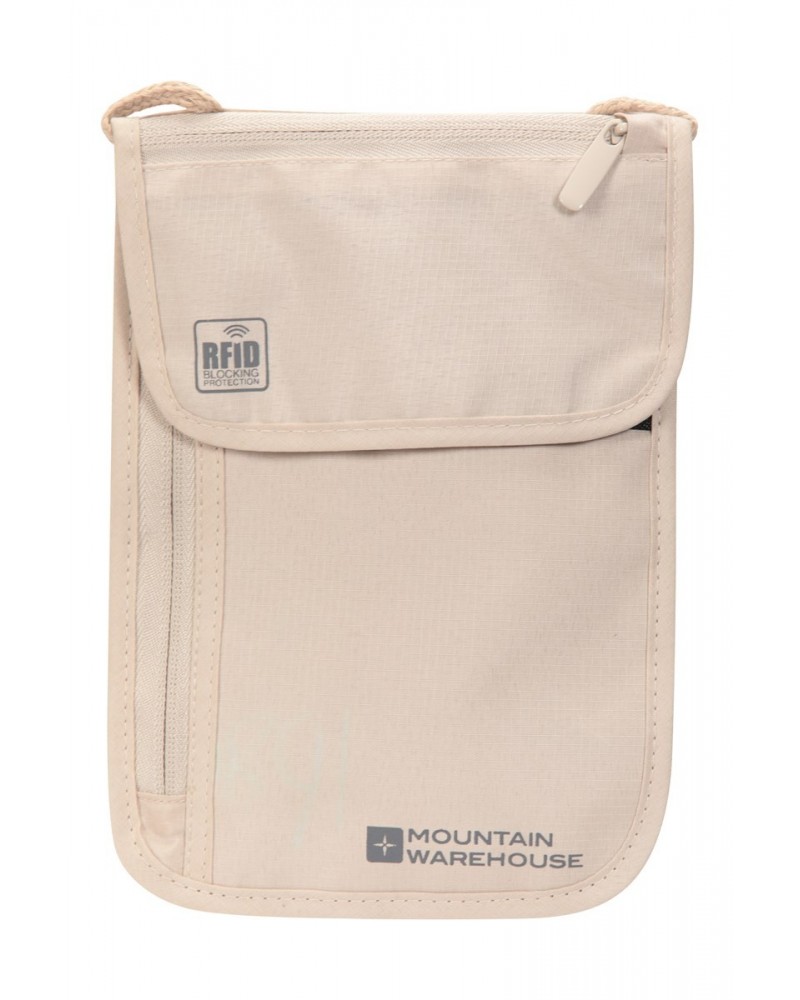 RFID Neck Pouch Beige $13.86 Travel Accessories