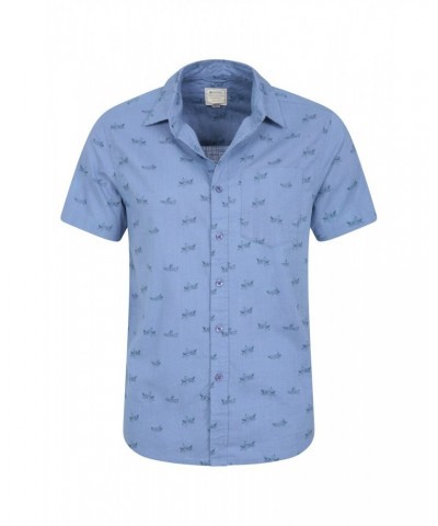 Preston Illustration Mens Shirt Blue $14.85 Tops