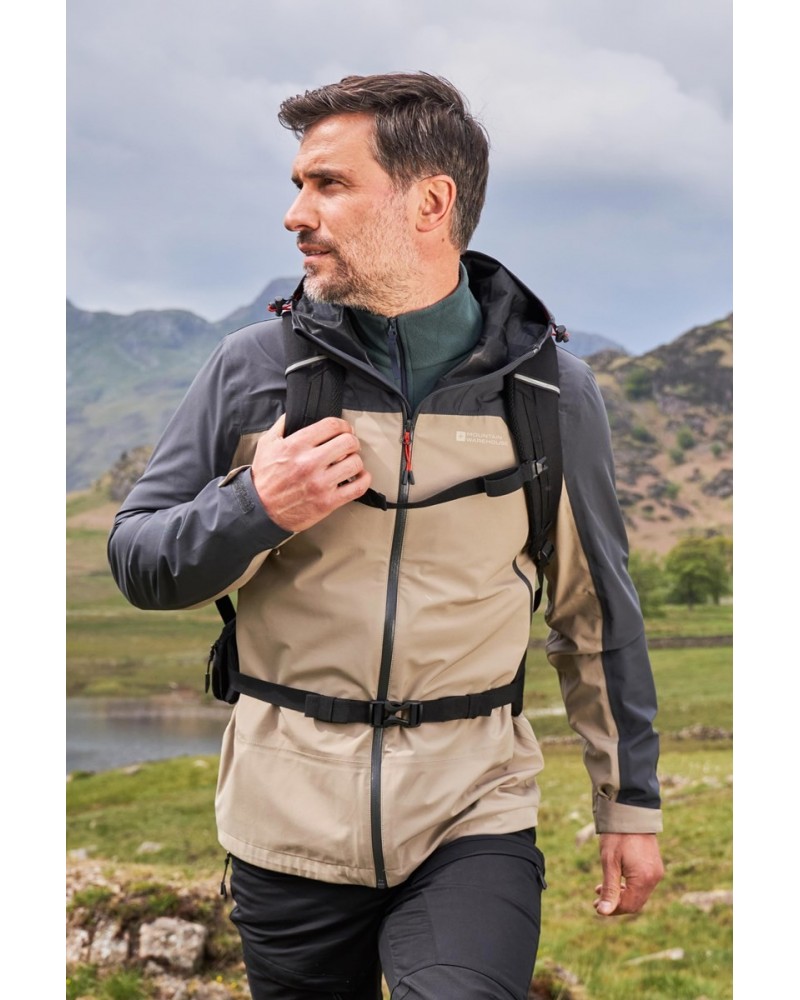 Roam 3 Layer Mens Waterproof Jacket Petrol $53.99 Jackets