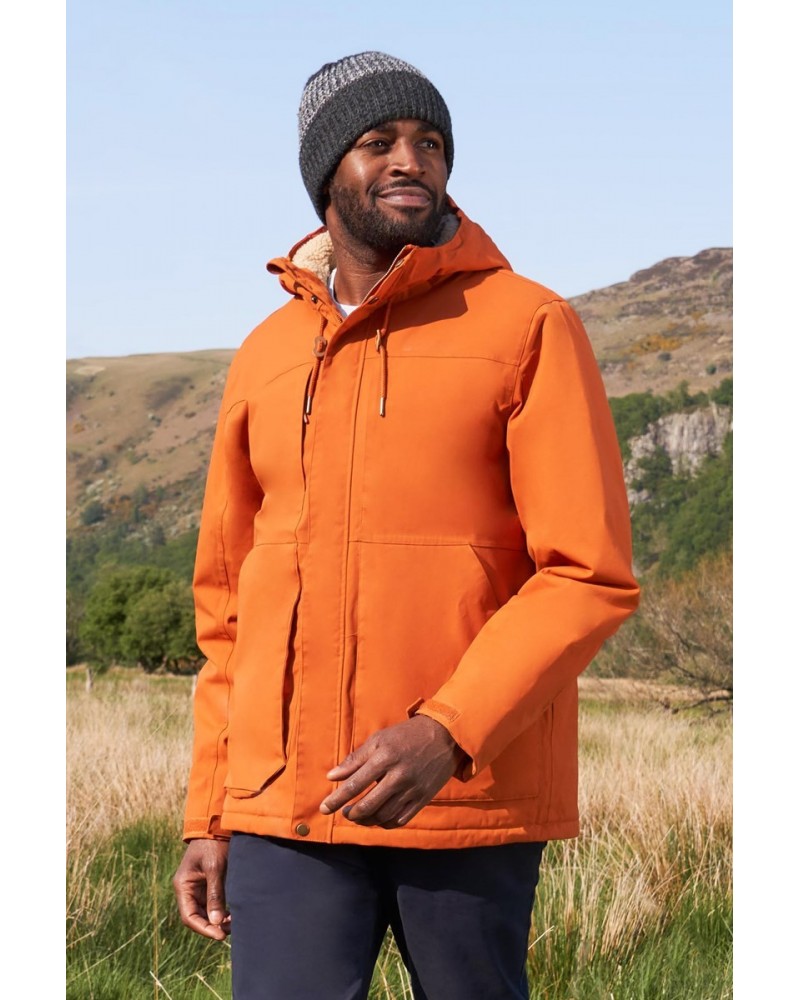 Coastline Mens Sherpa Waterproof Jacket Rust $52.80 Jackets