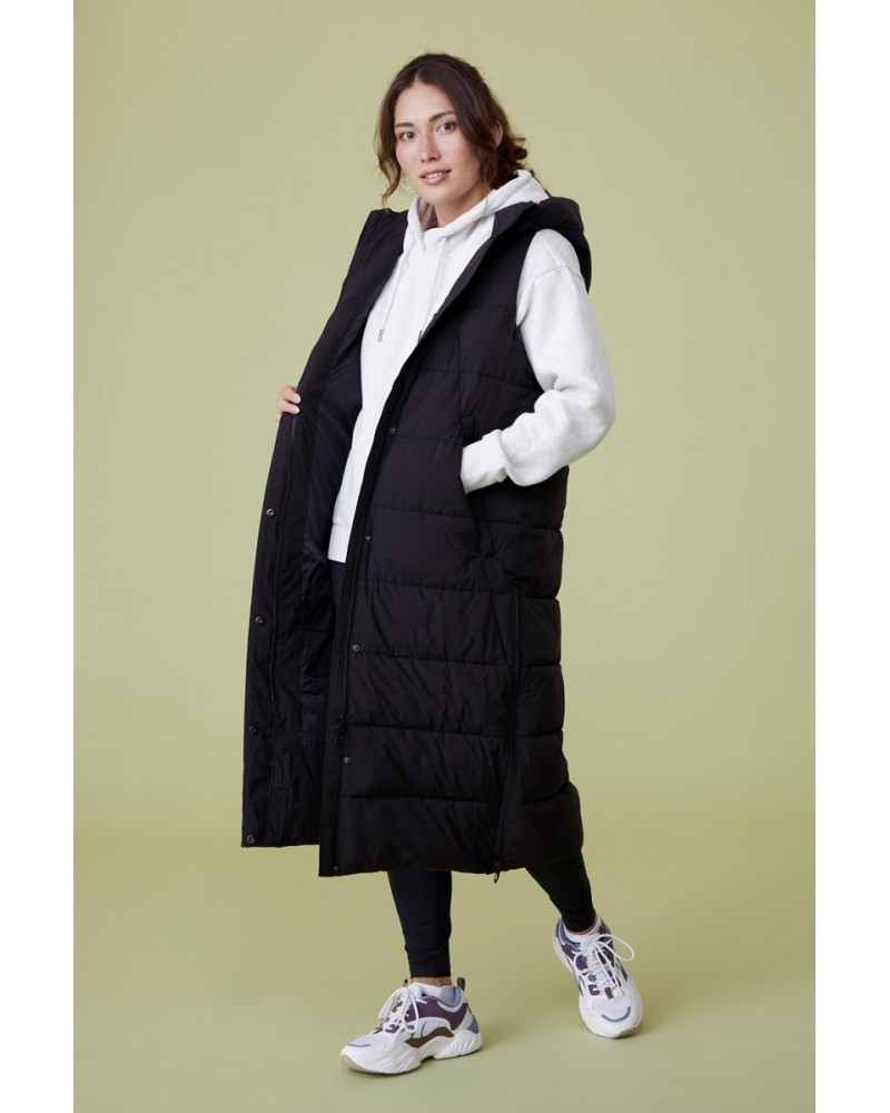 Comfort Zone Womens Longline Vest Black $39.20 Jackets