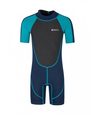 Kids Shorty 2.5/2mm Wetsuit Teal $22.35 Swimwear