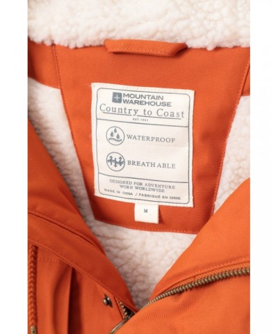 Coastline Mens Sherpa Waterproof Jacket Rust $52.80 Jackets