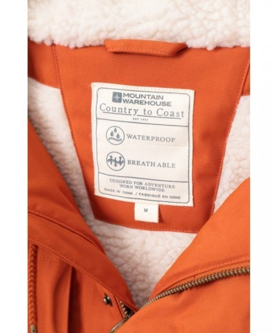 Coastline Mens Sherpa Waterproof Jacket Rust $52.80 Jackets