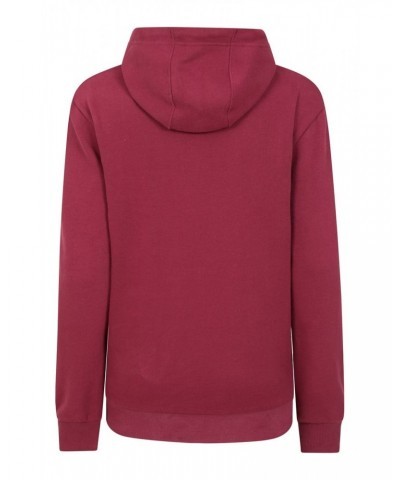 Ombre Mountains Womens Hoodie Burgundy $18.45 Tops