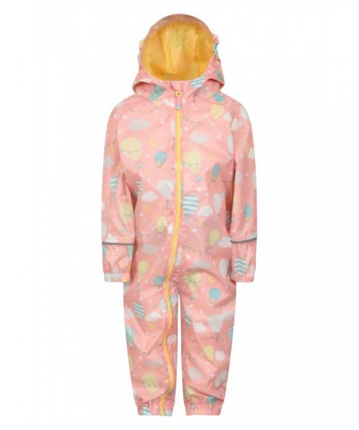 Puddle Kids Printed Waterproof Rain Suit Coral $15.75 Babywear