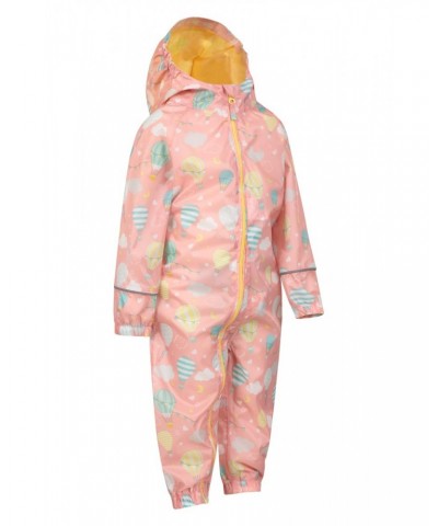 Puddle Kids Printed Waterproof Rain Suit Coral $15.75 Babywear