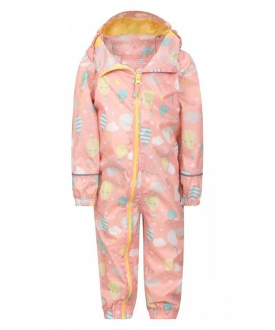 Puddle Kids Printed Waterproof Rain Suit Coral $15.75 Babywear