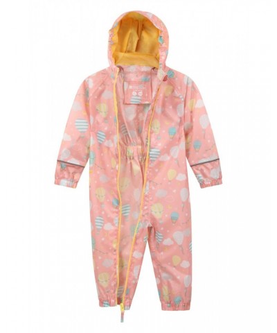 Puddle Kids Printed Waterproof Rain Suit Coral $15.75 Babywear