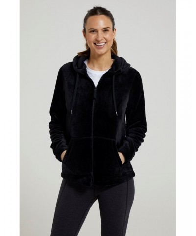 Snaggle Womens Hooded Fleece Black $15.94 Loungewear