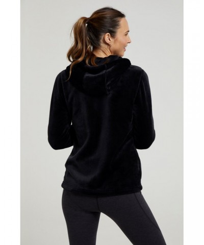 Snaggle Womens Hooded Fleece Black $15.94 Loungewear