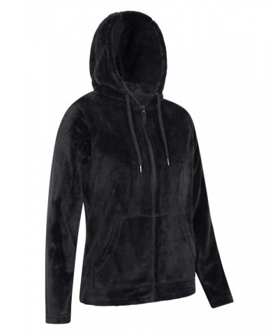 Snaggle Womens Hooded Fleece Black $15.94 Loungewear