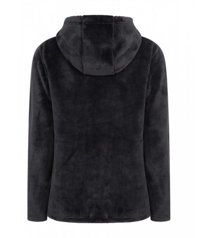 Snaggle Womens Hooded Fleece Black $15.94 Loungewear