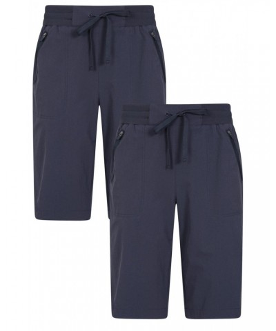 Explorer Womens Long Shorts Multipack Navy $18.80 Active