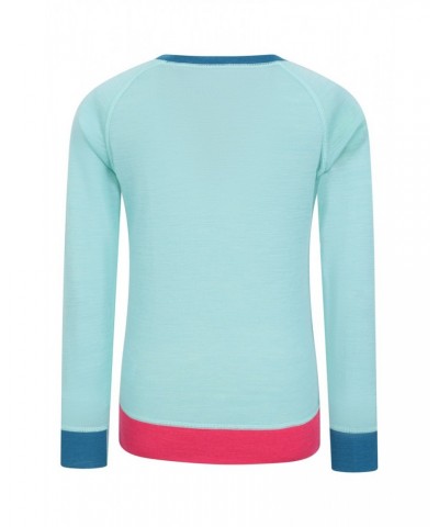 Kids Merino Colour Block Set Mint $19.80 Base Layers