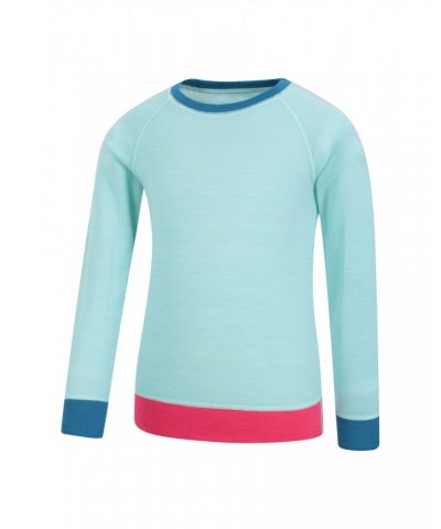 Kids Merino Colour Block Set Mint $19.80 Base Layers