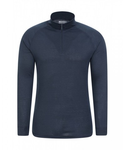 Talus Mens Long Sleeved Zip Neck Top Unboxed Navy $13.79 Thermals