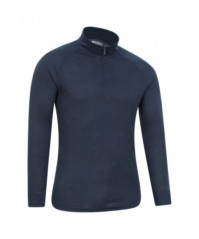 Talus Mens Long Sleeved Zip Neck Top Unboxed Navy $13.79 Thermals