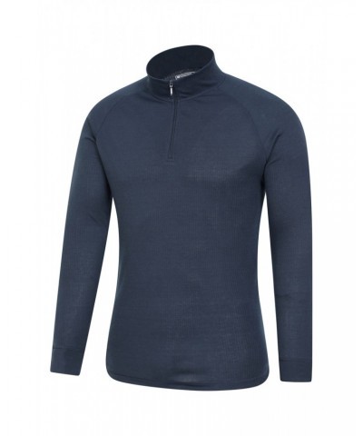 Talus Mens Long Sleeved Zip Neck Top Unboxed Navy $13.79 Thermals