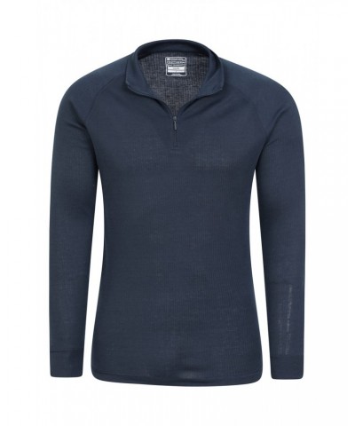 Talus Mens Long Sleeved Zip Neck Top Unboxed Navy $13.79 Thermals