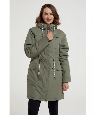 Acorn Womens Sherpa Lined Insulated Waterproof Parka Khaki $41.59 Jackets