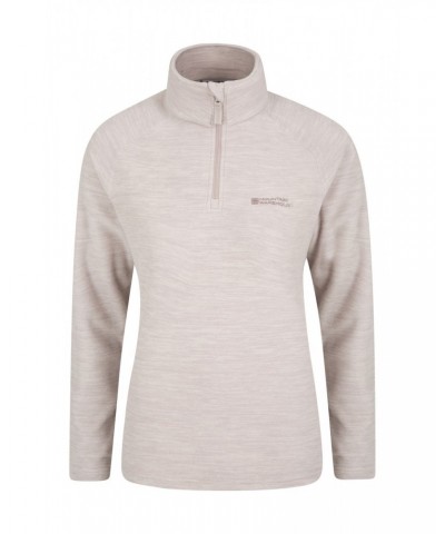 Snowdon Melange Womens Half-Zip Fleece Beige $13.74 Fleece