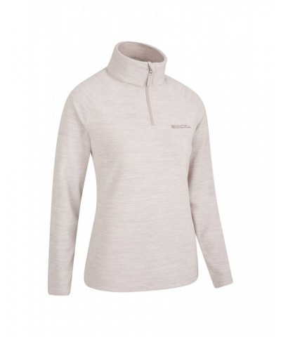 Snowdon Melange Womens Half-Zip Fleece Beige $13.74 Fleece