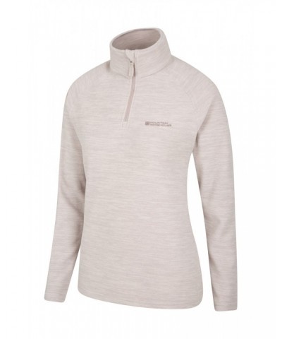 Snowdon Melange Womens Half-Zip Fleece Beige $13.74 Fleece