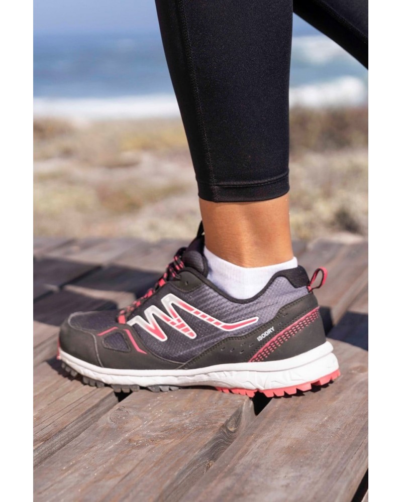 Lakeside Womens Waterproof Trail Running Shoes Jet Black $32.50 Active