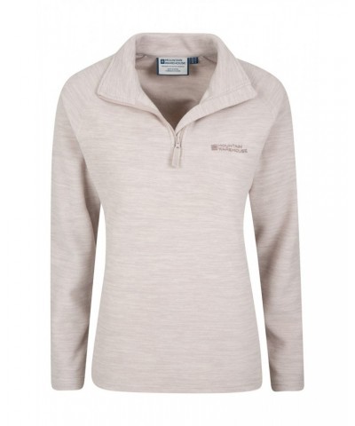 Snowdon Melange Womens Half-Zip Fleece Beige $13.74 Fleece