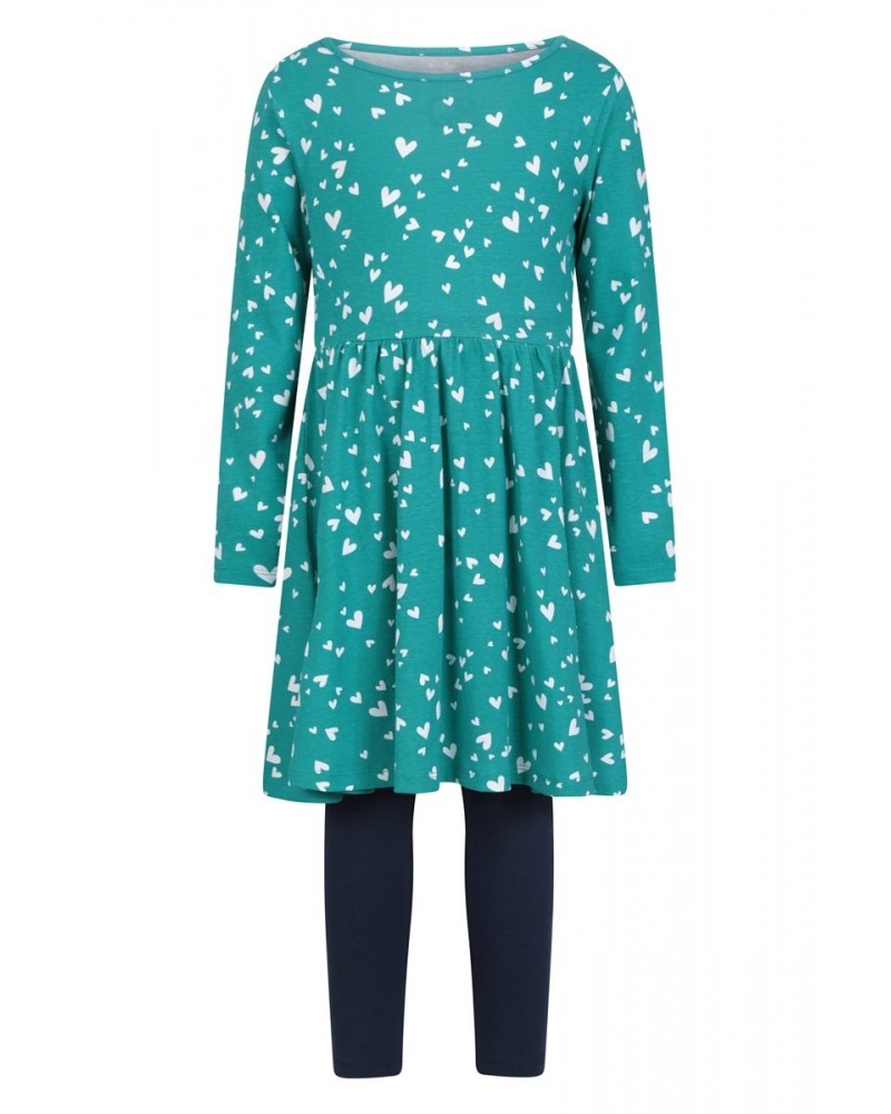 Daisy Kids Organic Dress Set Teal $15.11 Dresses & Skirts