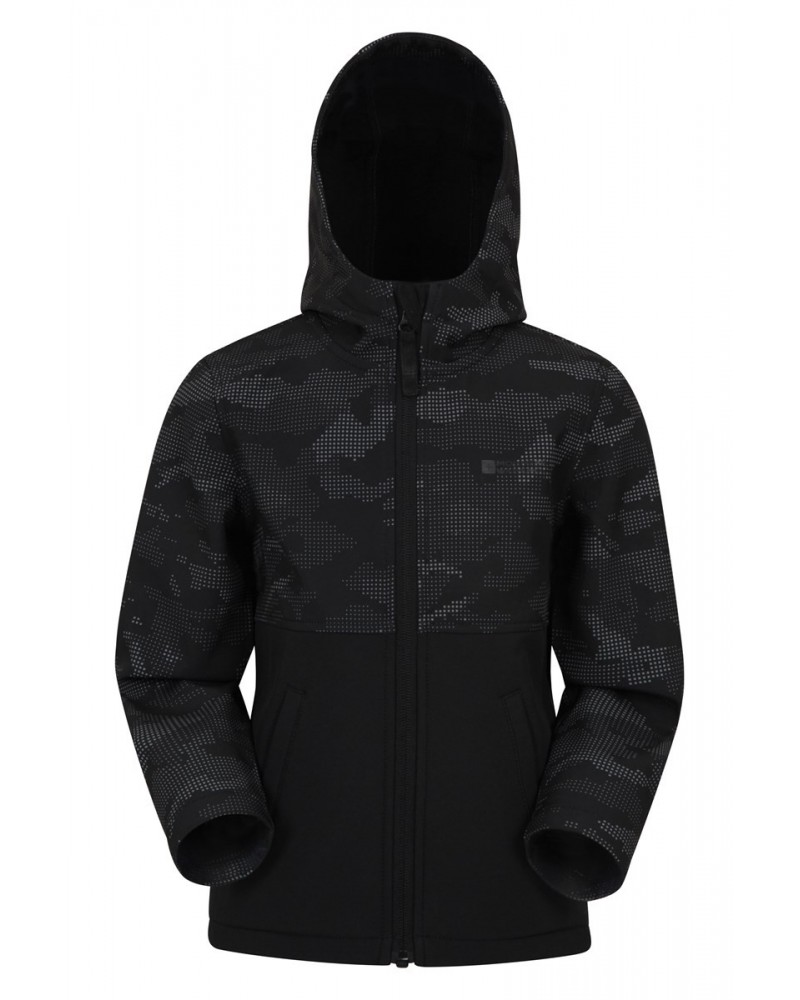 Exodus Kids Printed Water Resistant Softshell Black Camo $15.07 Jackets