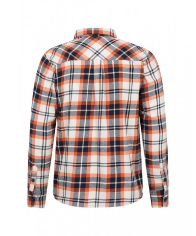 Trace Mens Flannel Long Sleeve Shirt Soft Yellow $13.86 Tops