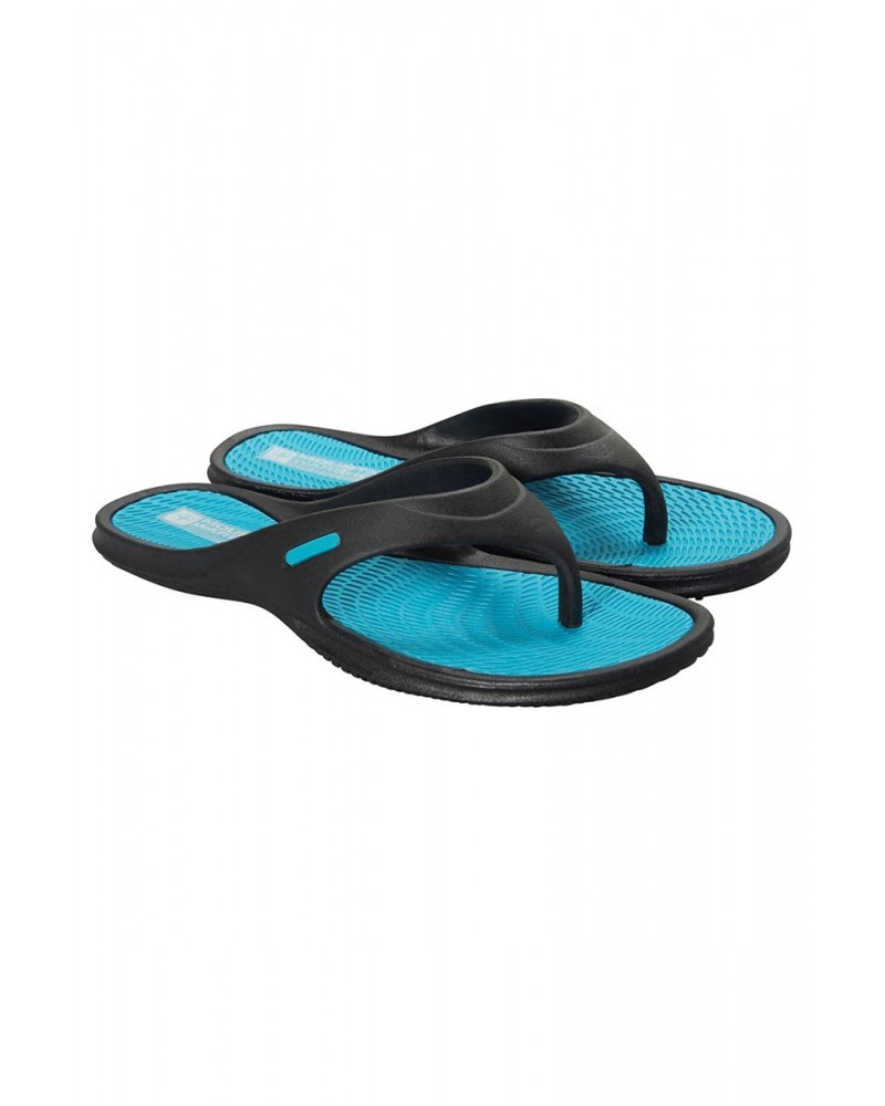 Street Womens Flip Flops Teal $11.99 Swimwear