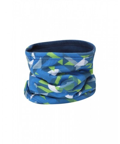 Kids Fleece Lined Printed Neck Gaiter Blue $10.59 Accessories