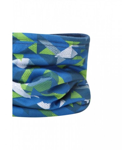 Kids Fleece Lined Printed Neck Gaiter Blue $10.59 Accessories